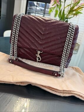 Rebecca Minkoff Edie Flap Shoulder Bag in Wine